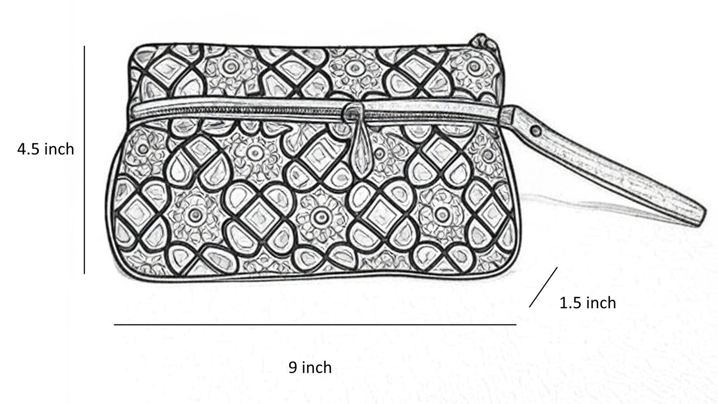 Ajrakh Mashru Silk Pouch – Handcrafted & Sustainable