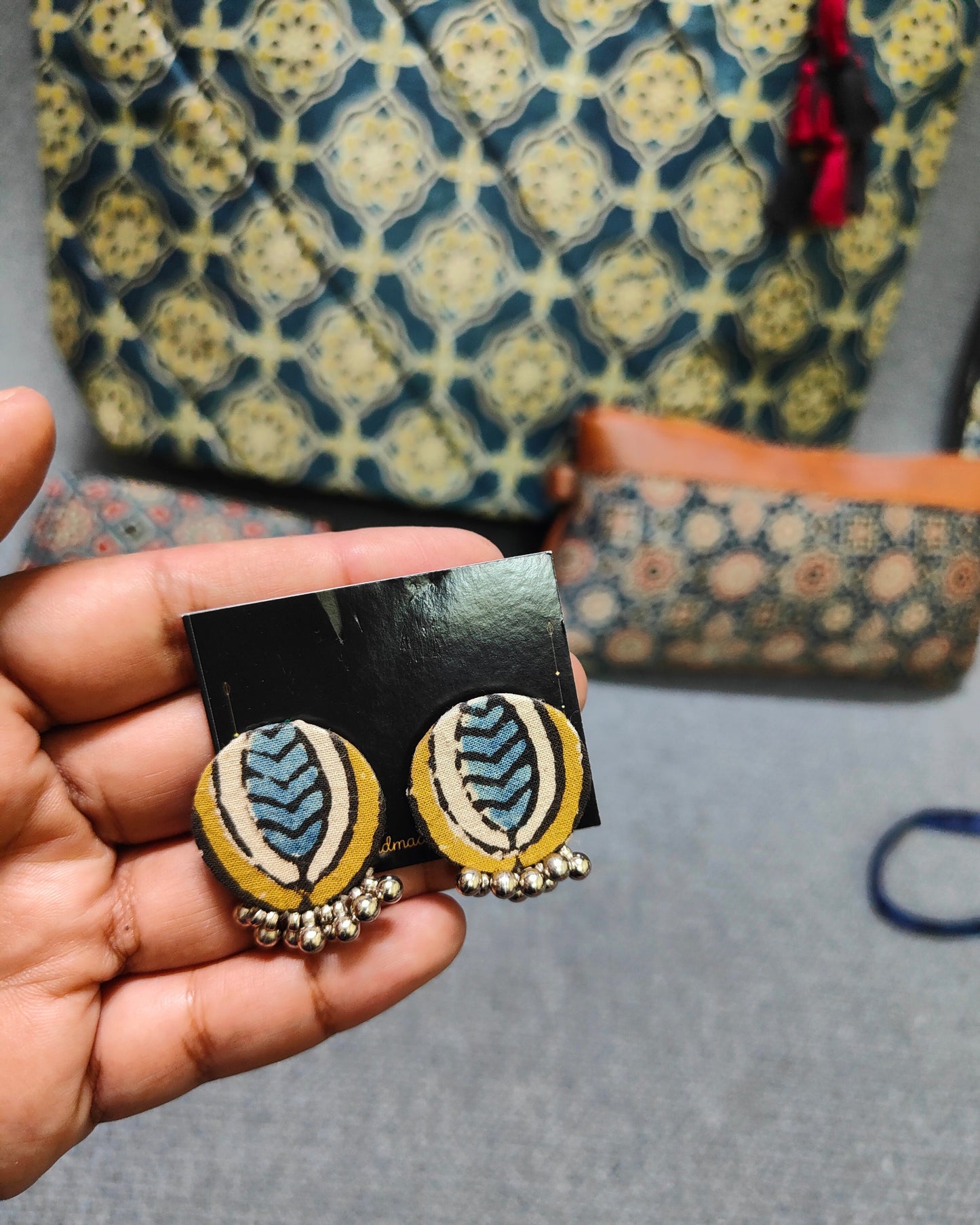 Handcrafted Ajrakh Bag Combo – Ethnic, Eco-Friendly & Festive Gift Set