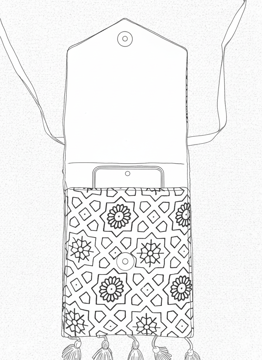 Handcrafted Mobile Sling Bag