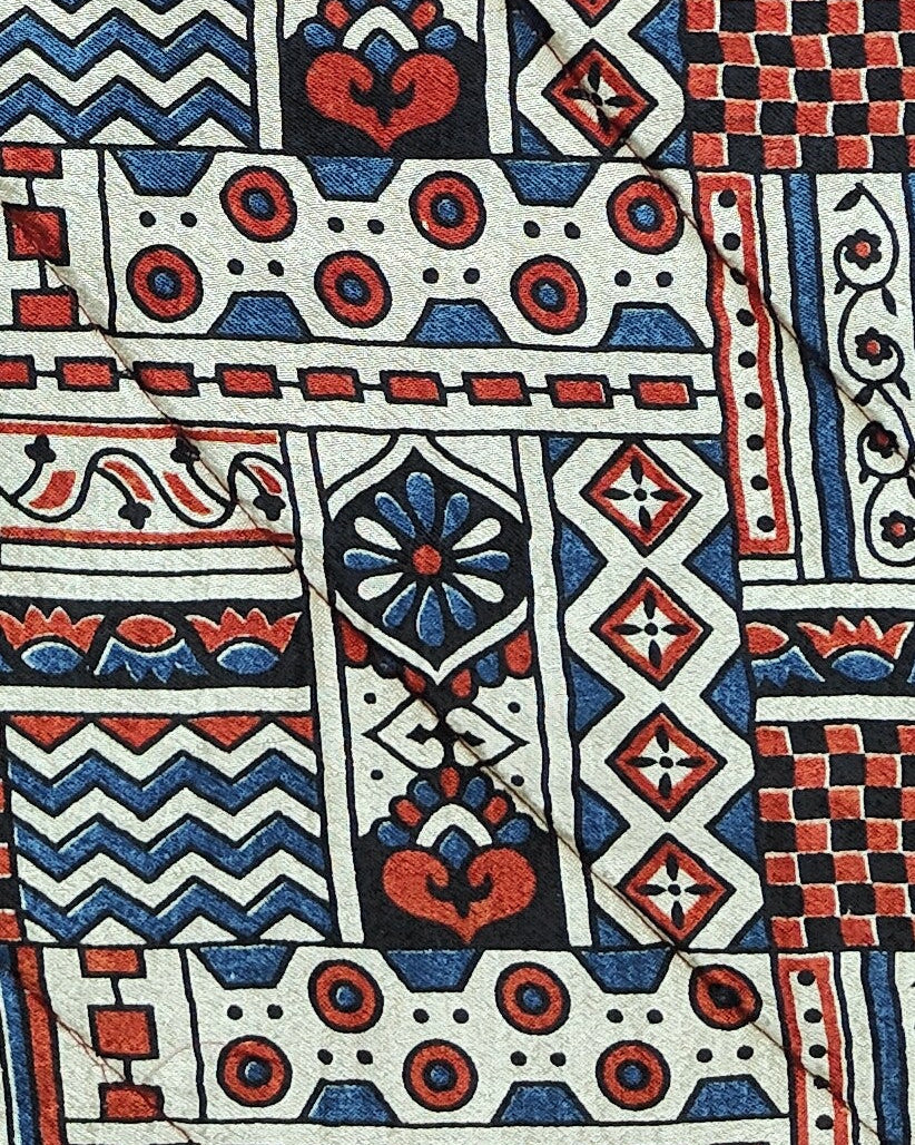 Ajrakh Mashru Silk Tote Bag – Handcrafted & Sustainable