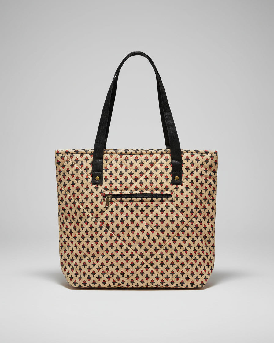 Ajrakh Mashru Silk Tote Bag – Handcrafted & Sustainable