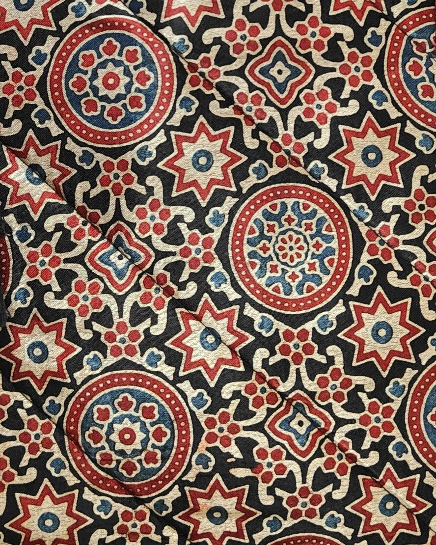 Ajrakh Mashru Silk Tote Bag – Handcrafted & Sustainable