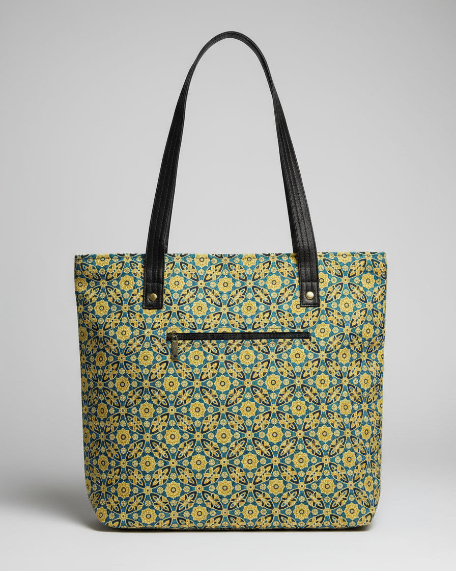 Ajrakh Mashru Silk Tote Bag – Handcrafted & Sustainable