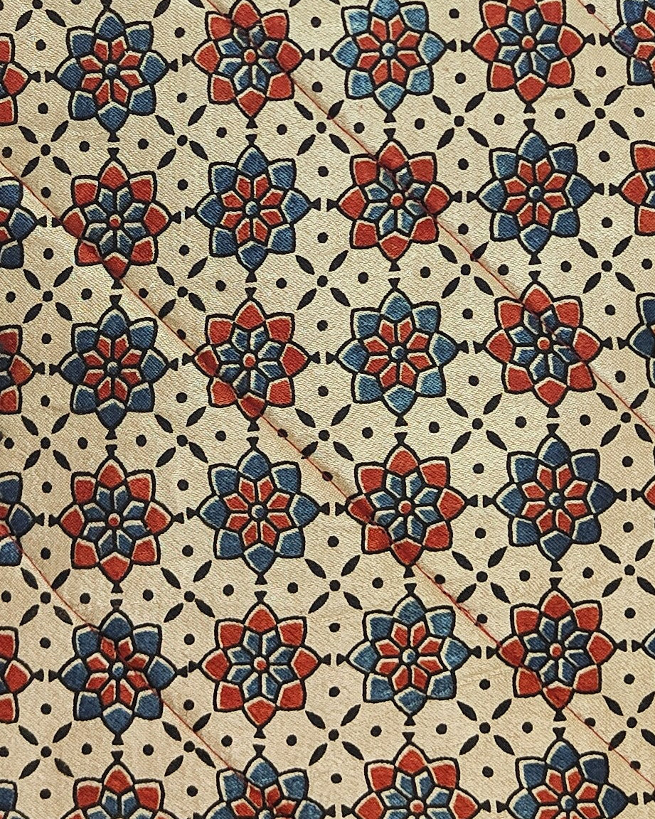 Ajrakh Mashru Silk Tote Bag – Handcrafted & Sustainable